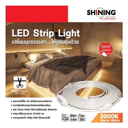 ไฟเส้น LED SHINING 10 วัตต์/เมตร WARM WHITE 10 เมตร_4