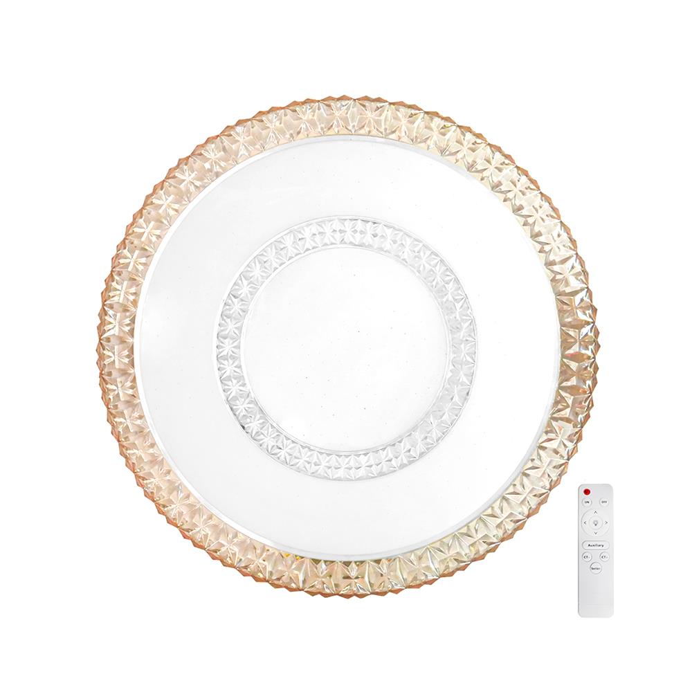 ไฟเพดาน LED STARLIGHT 04-CL-20803-AM 65 วัตต์ DAYLIGHT/COOL WHITE/WARMWHITE 19 นิ้ว สีขาว/ทอง