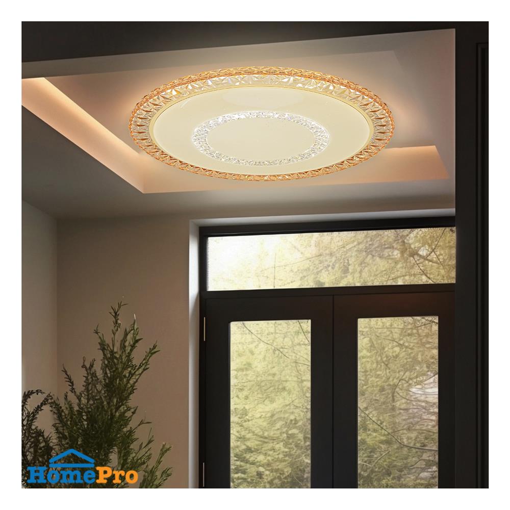 ไฟเพดาน LED STARLIGHT 04-CL-20803-AM 65 วัตต์ DAYLIGHT/COOL WHITE/WARMWHITE 19 นิ้ว สีขาว/ทอง