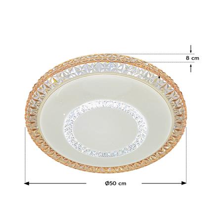 ไฟเพดาน LED STARLIGHT 04-CL-20803-AM 65 วัตต์ DAYLIGHT/COOL WHITE/WARMWHITE 19 นิ้ว สีขาว/ทอง_5