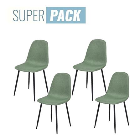 เก้าอี้ทานข้าว SB FURNITURE LALADA 59062948 สีเขียว (ชุด 4 ตัว)_0