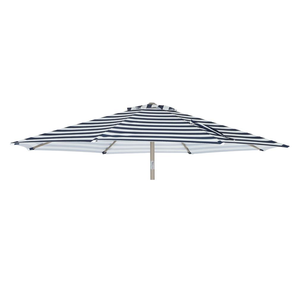 ผ้าร่มสนามกลม SPRING VILLA STRIP สีขาว/น้ำเงิน