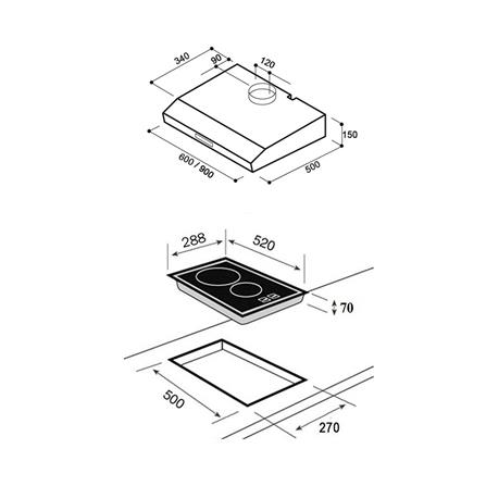 เตาฝัง+เครื่องดูดควัน TEKA VE2 Q + C 605 BK_4