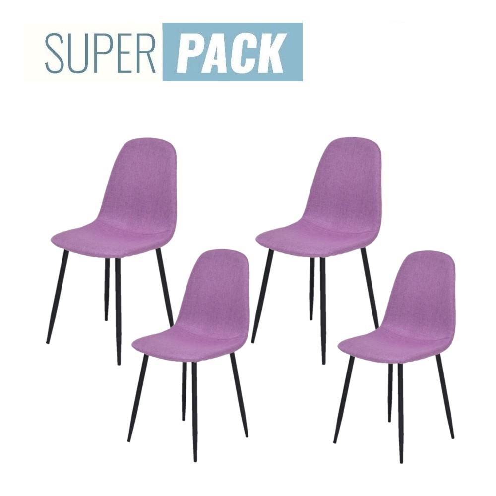 เก้าอี้ทานข้าว SB FURNITURE LALADA 59062949 สีม่วง (ชุด 4 ตัว)