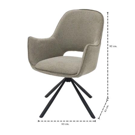 เก้าอี้ทานข้าว SB FURNITURE LUFVY 19236012 สีน้ำตาล_5