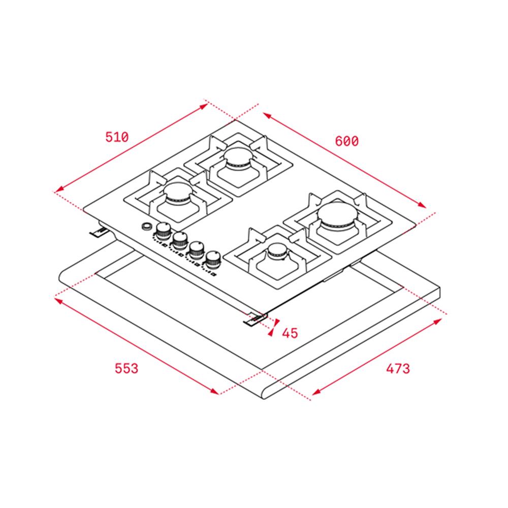 เตาฝังผสม TEKA EFX 60.1 2G 2H AI AL 60 ซม.