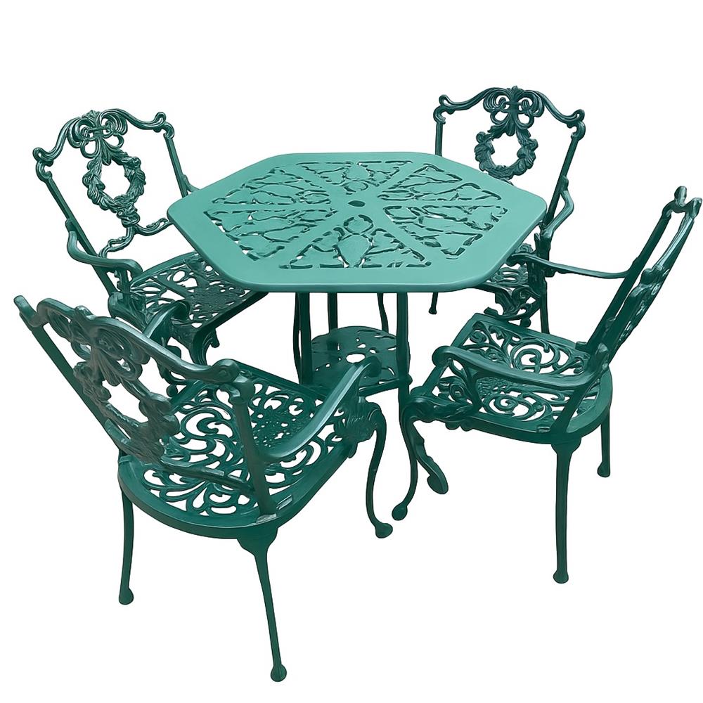 ชุดสนาม 4 ที่นั่ง AUNCHISAALLOY 75x83x66 ซม. สีเขียว