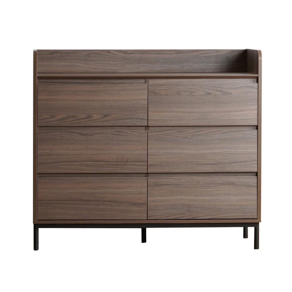 ตู้ลิ้นชัก 6 ช่อง HARV ECHO 120 ซม. สีเอมเพอเรอร์วอลนัท