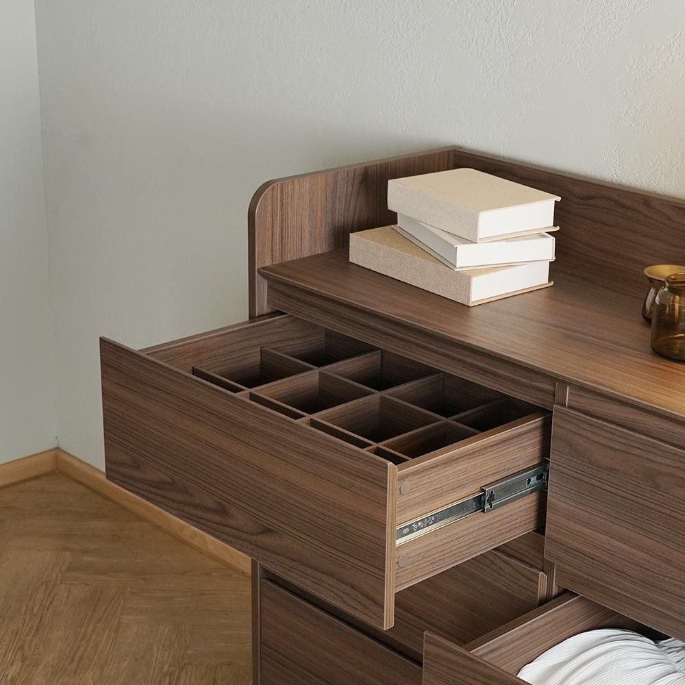 ตู้ลิ้นชัก 6 ช่อง HARV ECHO 120 ซม. สีเอมเพอเรอร์วอลนัท