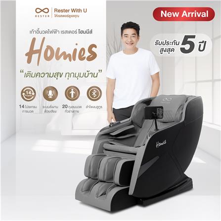 เก้าอี้นวดไฟฟ้า RESTER HOMIES สีเทา_1