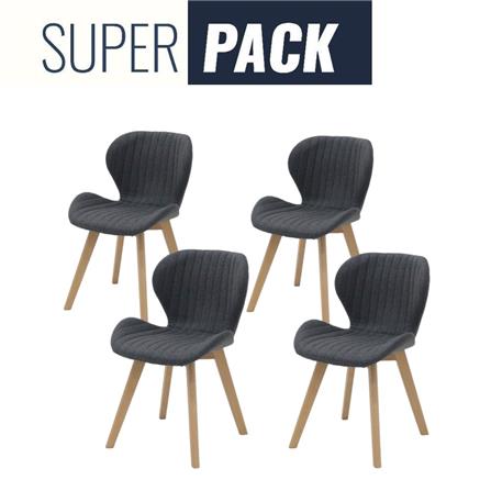 เก้าอี้ทานข้าว SB FURNITURE YEARLING 59062943 สีเทาเข้ม (ชุด 4 ตัว)_0