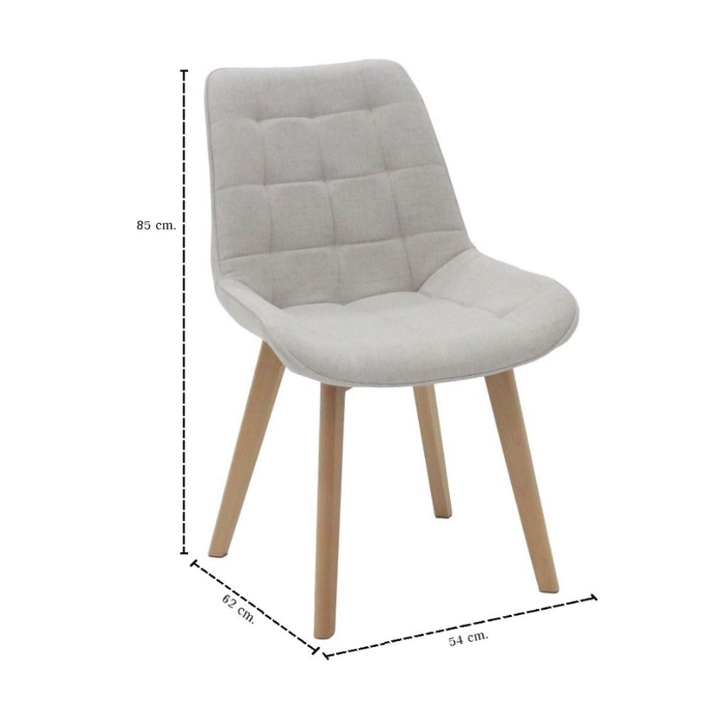 เก้าอี้ทานข้าว SB FURNITURE YAPER 59062931 สีครีม (ชุด 2 ตัว)