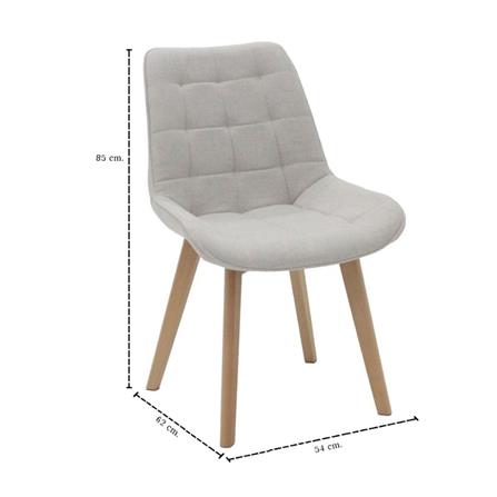 เก้าอี้ทานข้าว SB FURNITURE YAPER 59062931 สีครีม (ชุด 2 ตัว)_5