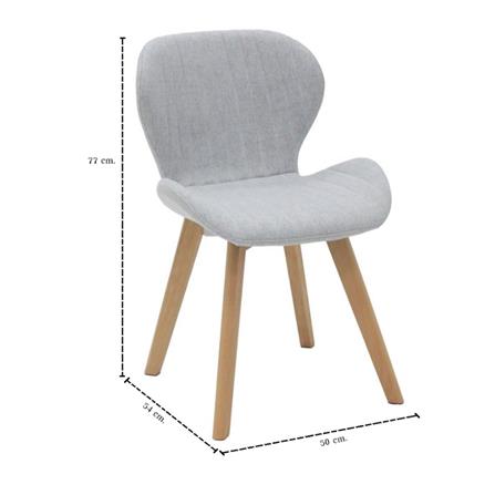 เก้าอี้ทานข้าว SB FURNITURE YEARLING 59062942 สีเทาอ่อน (ชุด 4 ตัว)_5