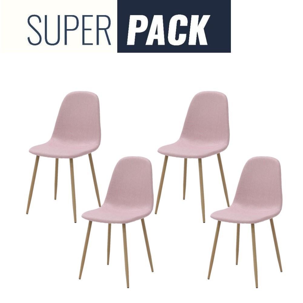 เก้าอี้ทานข้าว SB FURNITURE LASTA 59062941 สีชมพู (ชุด 4 ตัว)