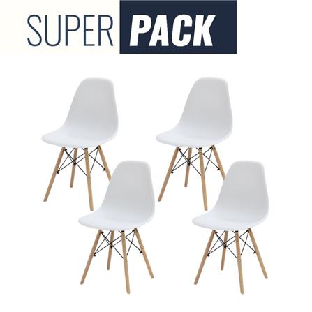 เก้าอี้ทานข้าว SB FURNITURE JOTO 59062937 สีขาว (ชุด 4 ชิ้น)_0