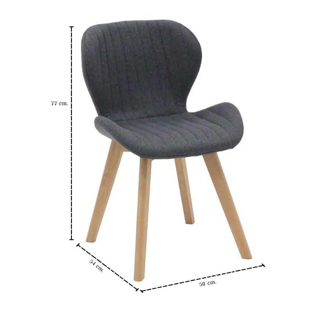 เก้าอี้ทานข้าว SB FURNITURE YEARLING 59062930 สีเทาเข้ม (ชุด 2 ตัว)