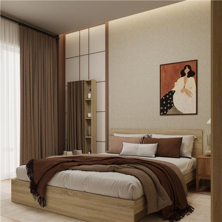 เตียง 6 ฟุต KONCEPT HANNIE 19242526 สีโซลิดโอ๊ค_2