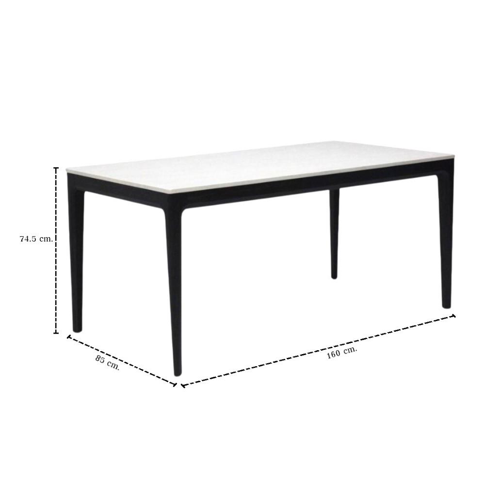 โต๊ะทานข้าว SB FURNITURE HUMAN 19128787 160 ซม. สีขาว