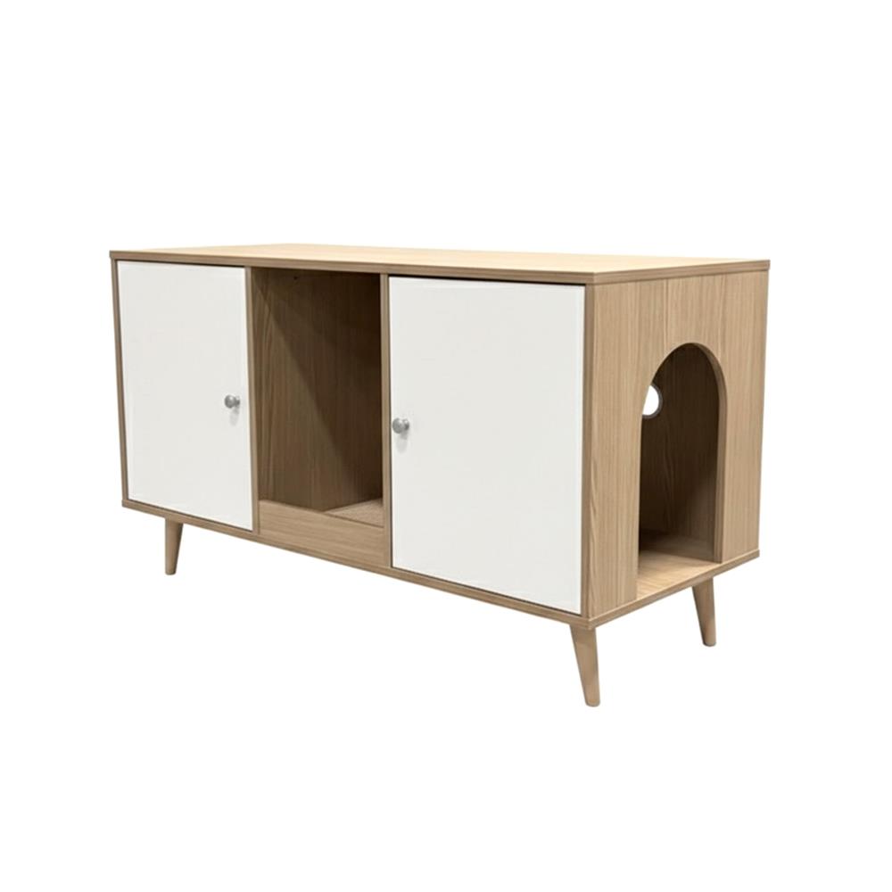 ตู้เตี้ย บานผสม TOMATO CATZ TC-CC-SB-01 110 ซม. สีโอ๊ค/ขาว