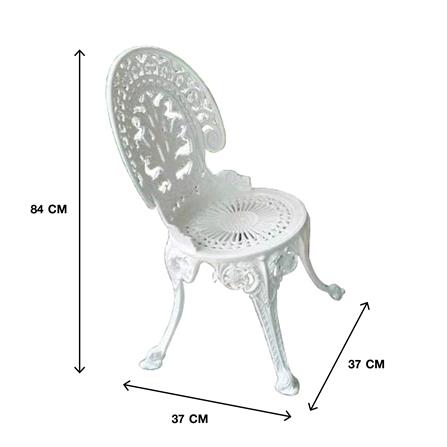 ชุดสนาม 2 ที่นั่ง AUNCHISAALLOY 60x60x70 ซม. สีขาว_5