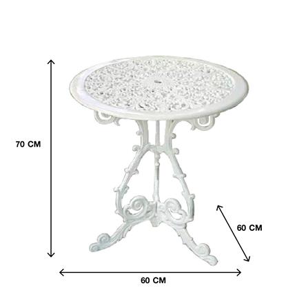 ชุดสนาม 2 ที่นั่ง AUNCHISAALLOY 60x60x70 ซม. สีขาว_4