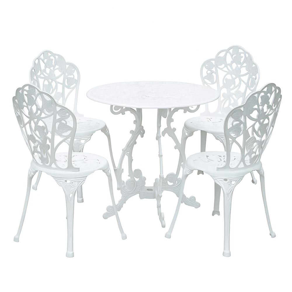 ชุดสนาม 4 ที่นั่ง AUNCHISAALLOY 84x84x70 ซม. สีขาว