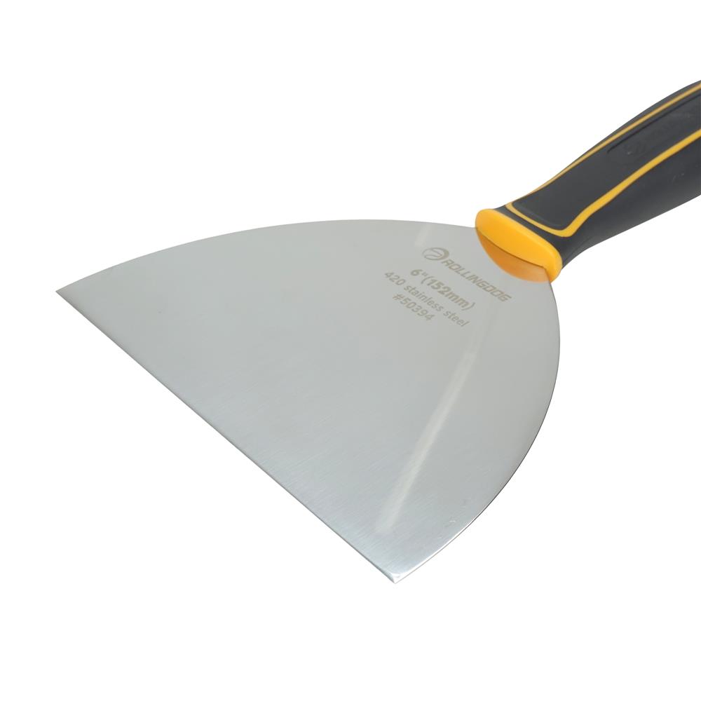 เกรียงโป๊วสเตนเลส ด้ามพลาสติก ROLLINGDOG 6 นิ้ว