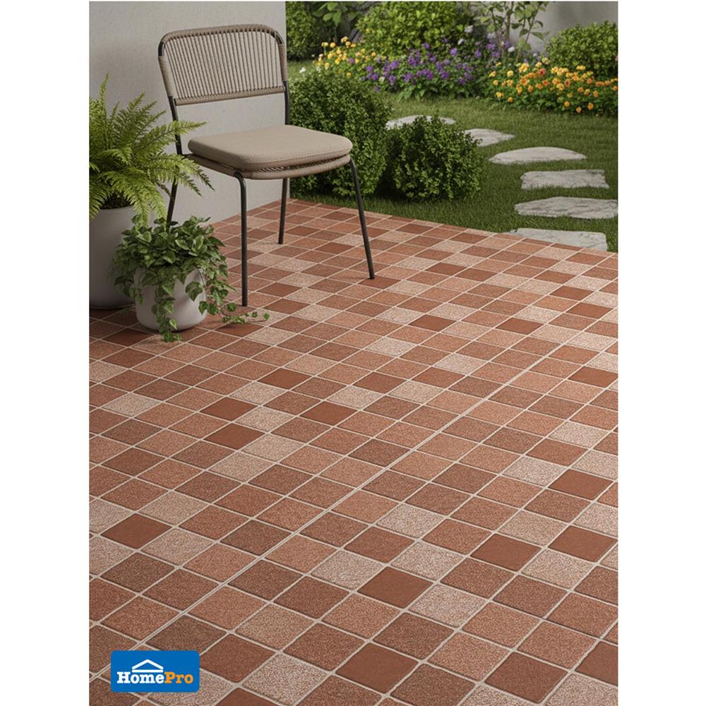 กระเบื้องพื้น 16x16นิ้ว SOSUCO หินสี่ทิศ มิกซ์ น้ำตาล PM 0.96 ตร.ม.