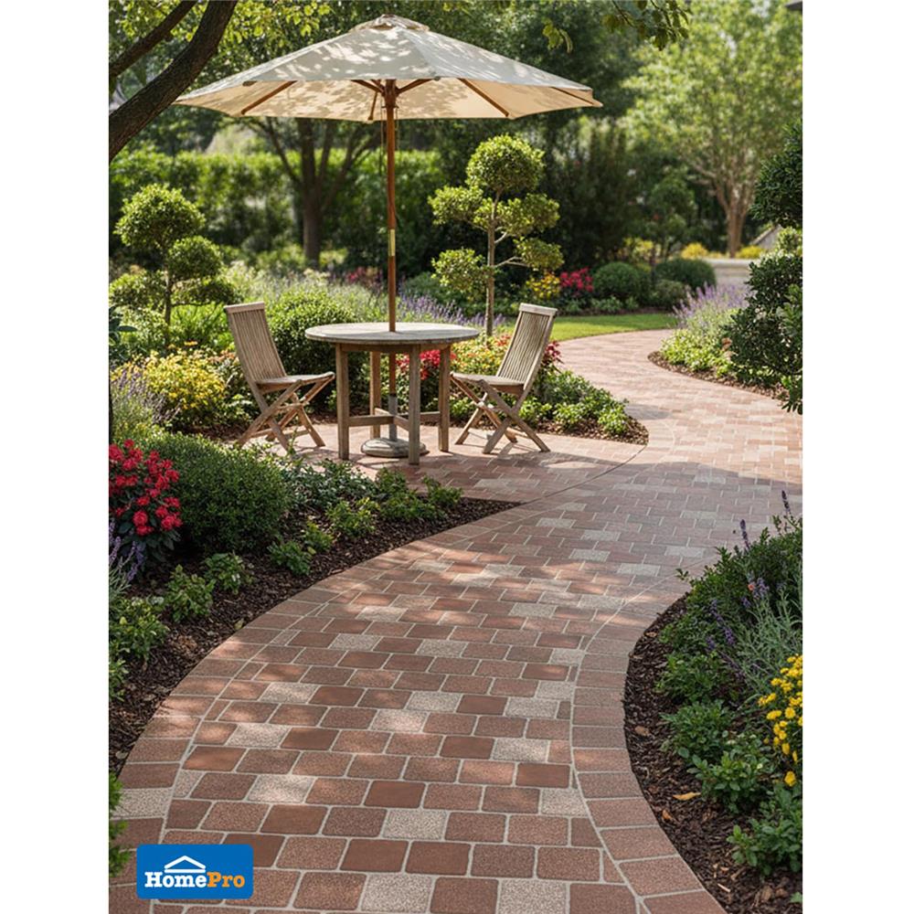 กระเบื้องพื้น 16x16นิ้ว SOSUCO หินสี่ทิศ มิกซ์ น้ำตาล PM 0.96 ตร.ม.