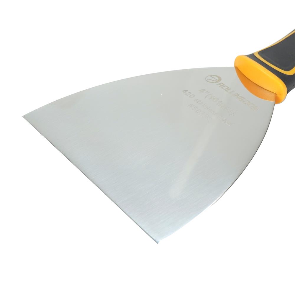 เกรียงโป๊วสเตนเลส ด้ามยาง ROLLINGDOG 4 นิ้ว