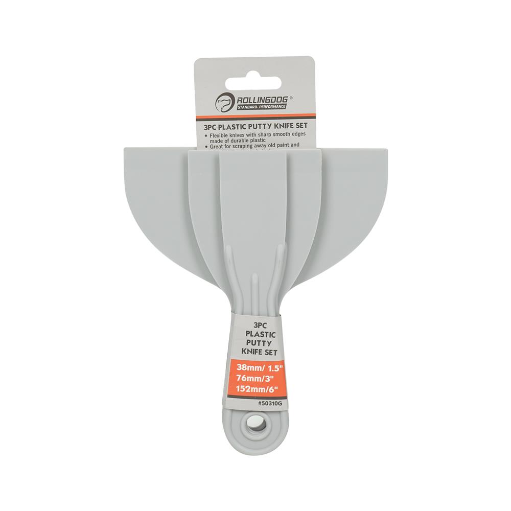 เกรียงโป๊วพลาสติก ROLLINGDOG (ชุด 3 ชิ้น)