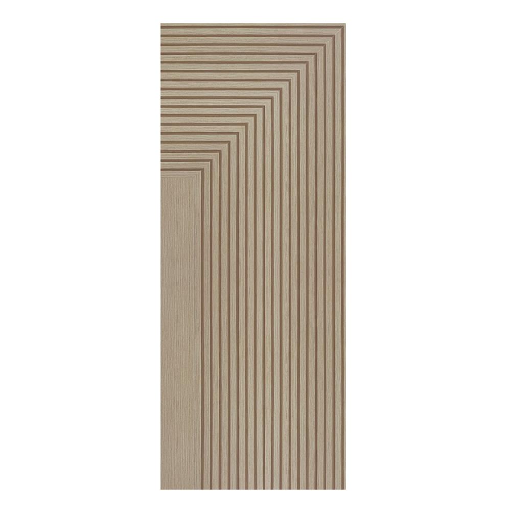 ประตูภายในโพลีสไตรีน ไม่เจาะลูกบิด LINEDEKOR 45DEGREE 80x200 ซม. สีบีชด้าน