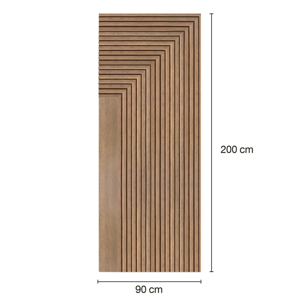 ประตูภายในโพลีสไตรีน ไม่เจาะลูกบิด LINEDEKOR 45DEGREE 90x200 ซม. สีสักด้าน