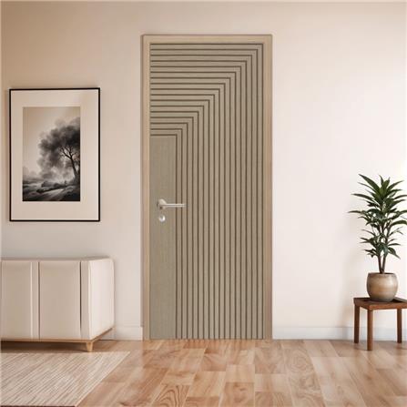 ประตูภายในโพลีสไตรีน ไม่เจาะลูกบิด LINEDEKOR 45DEGREE 70x200 ซม. สีบีชด้าน_1