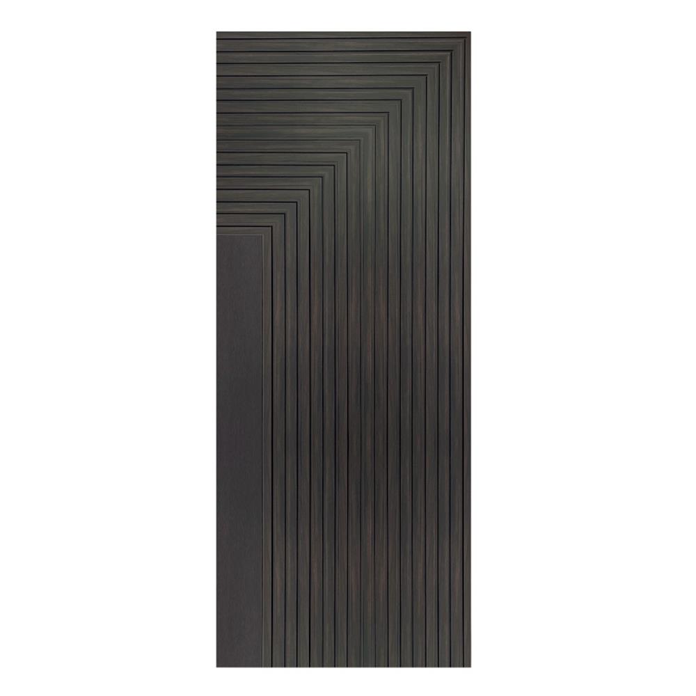 ประตูภายในโพลีสไตรีน ไม่เจาะลูกบิด LINEDEKOR 45DEGREE 90x200 ซม. สีโอ๊ค