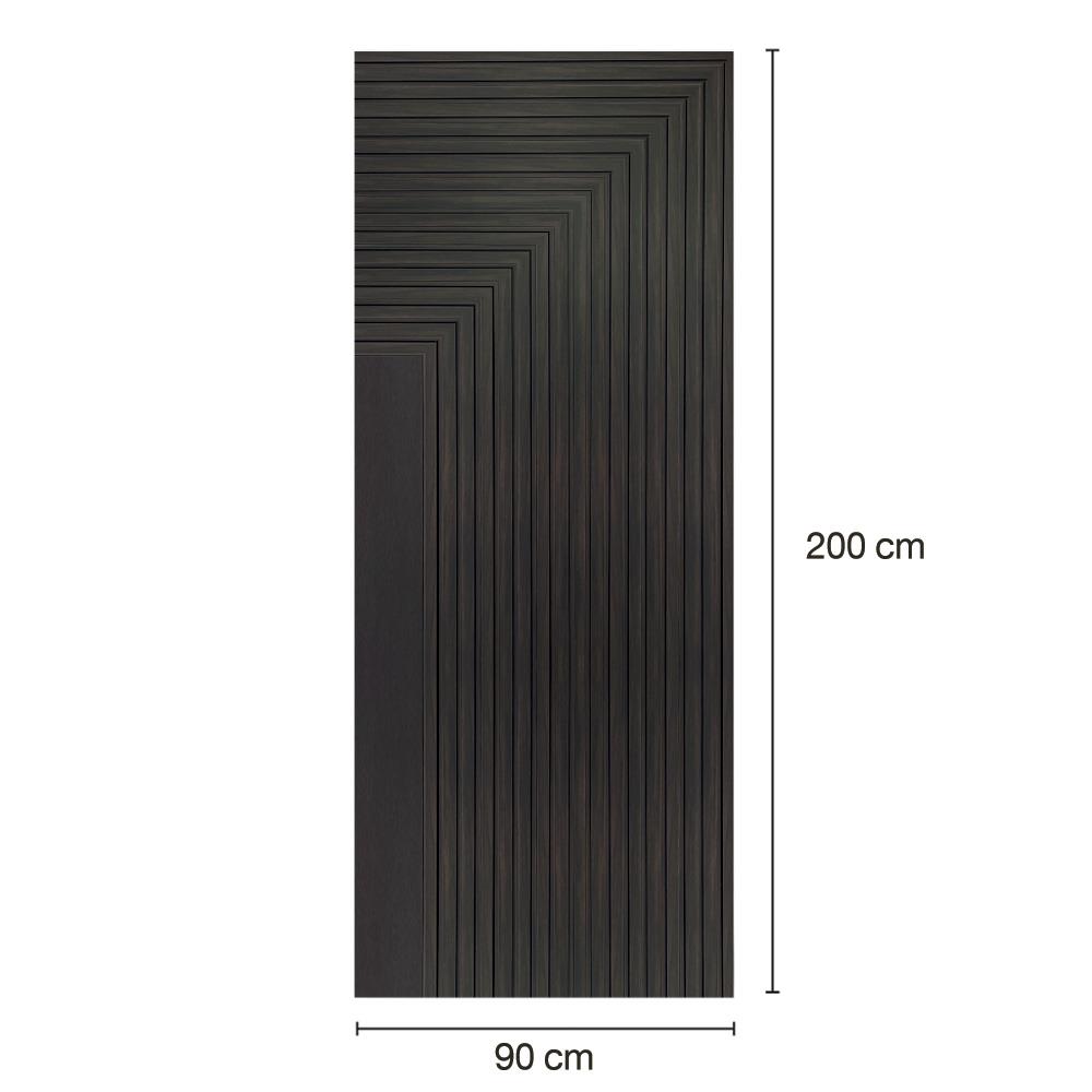 ประตูภายในโพลีสไตรีน ไม่เจาะลูกบิด LINEDEKOR 45DEGREE 90x200 ซม. สีโอ๊ค