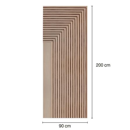 ประตูภายในโพลีสไตรีน ไม่เจาะลูกบิด LINEDEKOR 45DEGREE 90x200 ซม. สีบีช_3