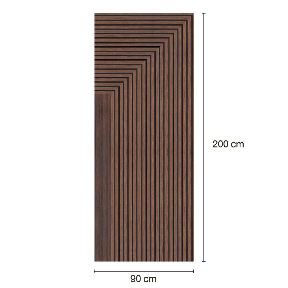ประตูภายในโพลีสไตรีน ไม่เจาะลูกบิด LINEDEKOR 45DEGREE 90x200 ซม. สีโรสวู้ด