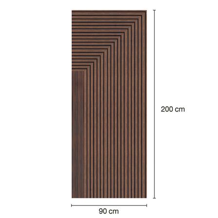 ประตูภายในโพลีสไตรีน ไม่เจาะลูกบิด LINEDEKOR 45DEGREE 90x200 ซม. สีโรสวู้ด_3