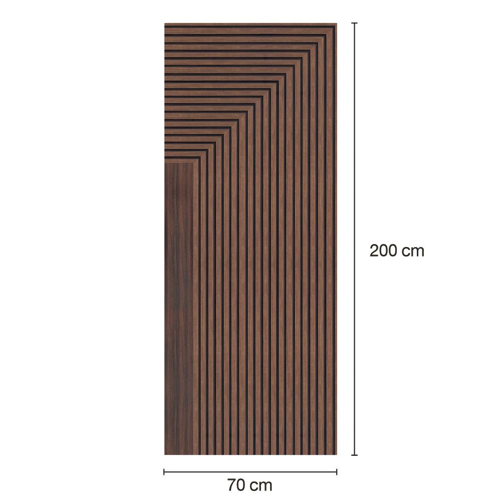 ประตูภายในโพลีสไตรีน ไม่เจาะลูกบิด LINEDEKOR 45DEGREE 70x200 ซม. สีโรสวู้ด