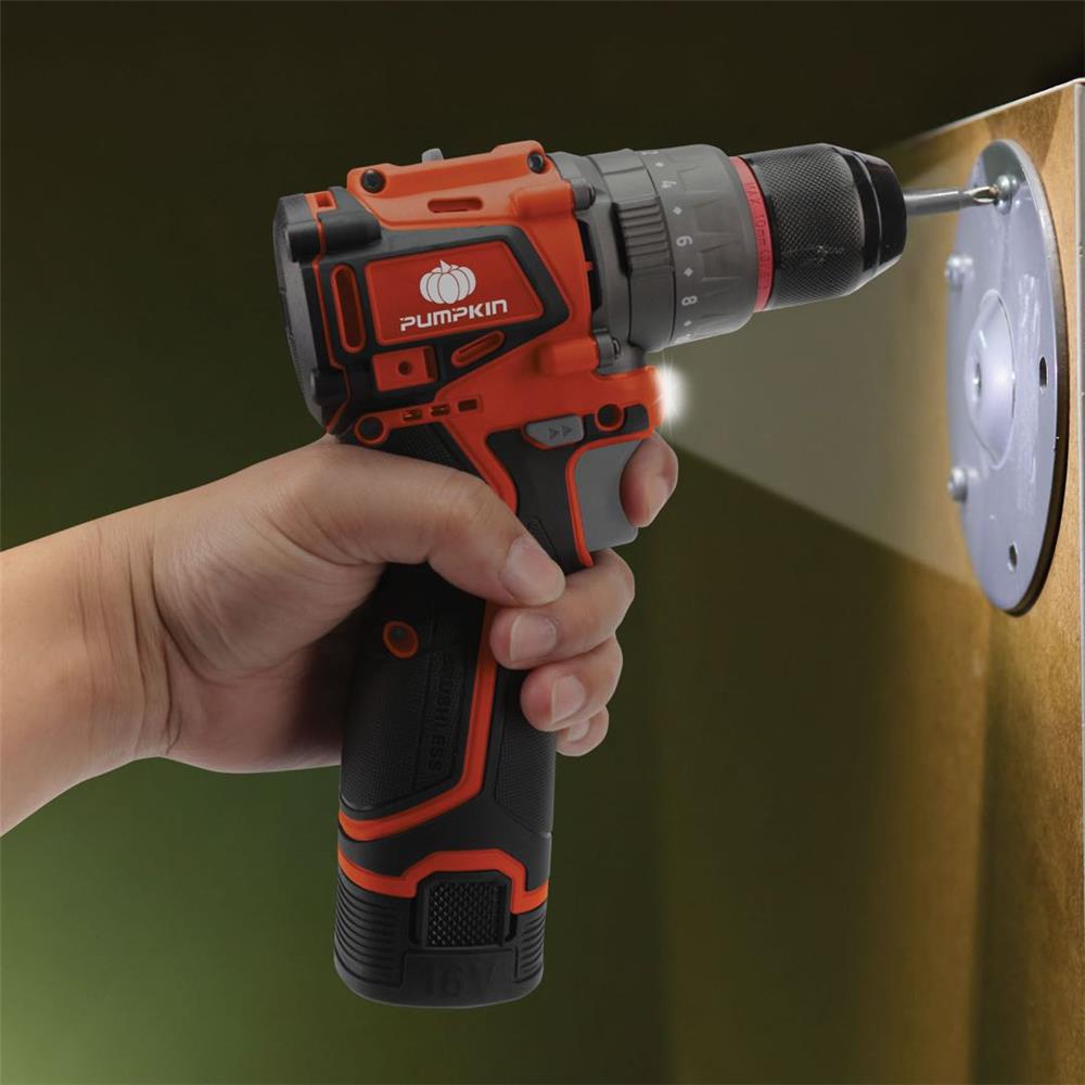 สว่านกระแทกไร้สาย (พร้อมแบตเตอรี่) PUMPKIN 50477 16 โวลต์