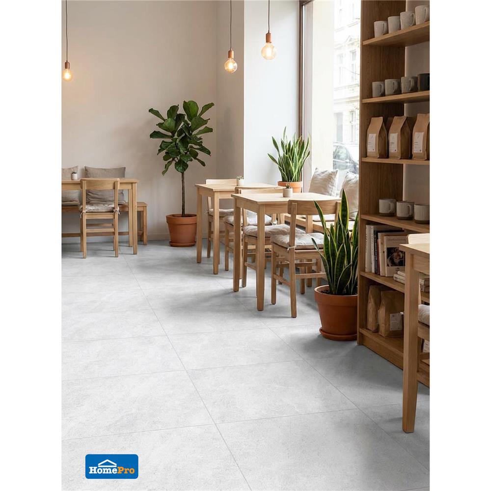 กระเบื้องพื้นพอร์ซเลน 60x60 ซม. COTTO พีโม ขาว ซาติน PM 1.44 ตร.ม.