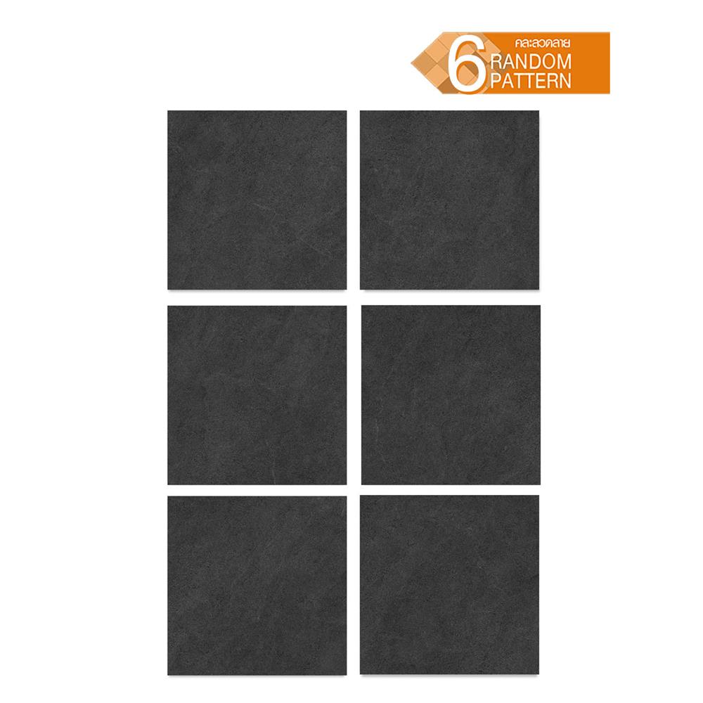 กระเบื้องพื้นพอร์ซเลน 60x60 ซม. COTTO พีโม ดำ ซาติน PM 1.44 ตร.ม.