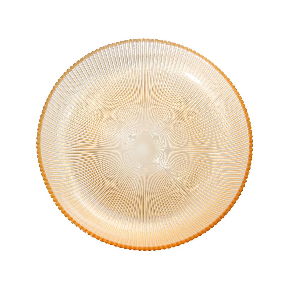 จานแก้ว 9 นิ้ว KECH OLIVE สีน้ำตาล