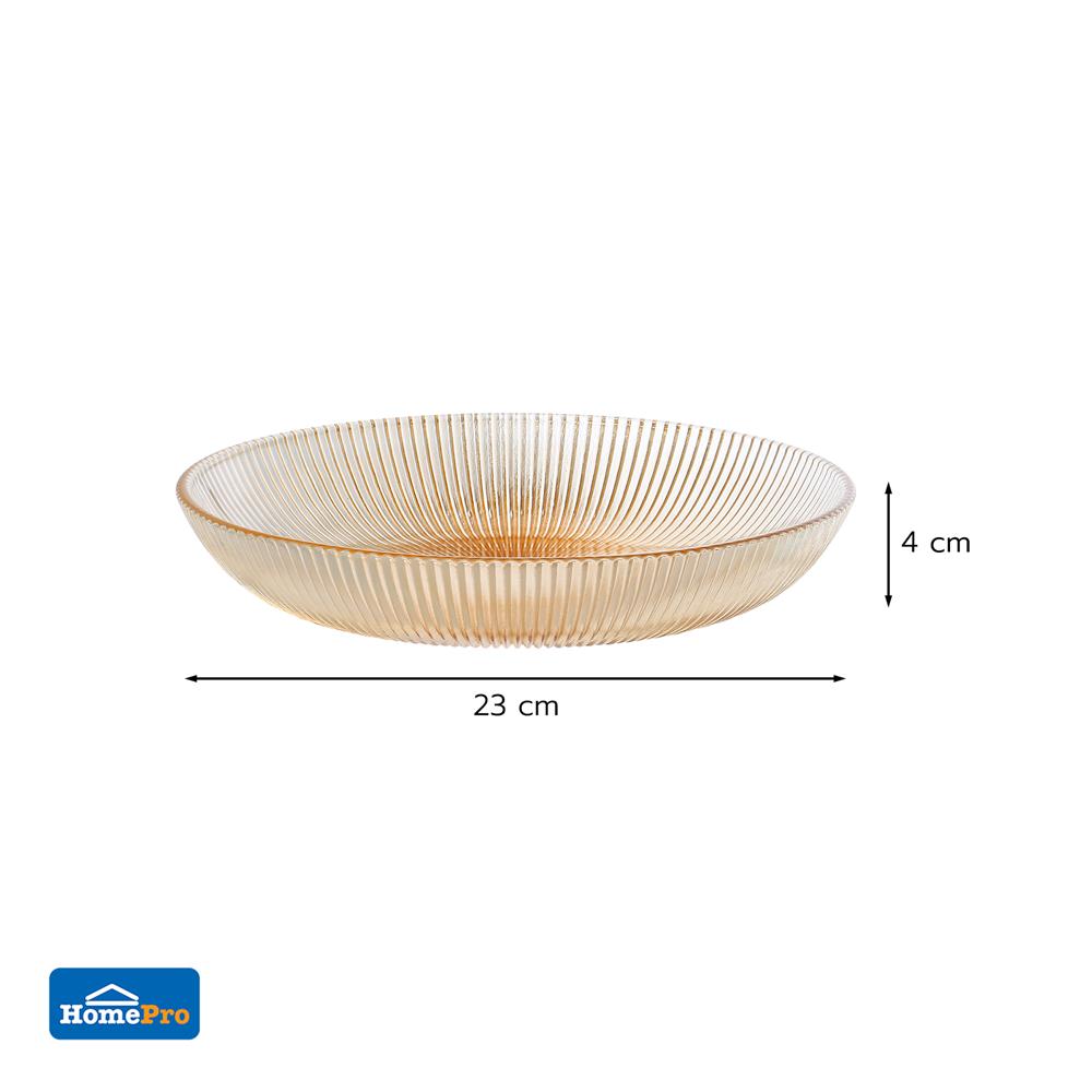 จานแก้ว 9 นิ้ว KECH OLIVE สีน้ำตาล