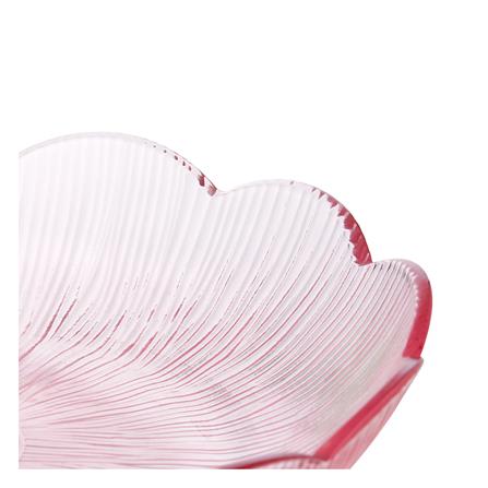 จานแก้ว 9 นิ้ว KECH FLOWER สีชมพู_2