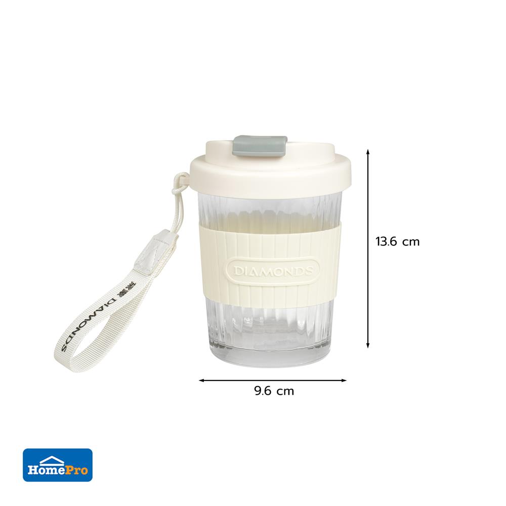 แก้วน้ำพร้อมฝา 500 มล. KECH COOL สีขาว