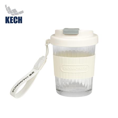 แก้วน้ำพร้อมฝา 500 มล. KECH COOL สีขาว_0