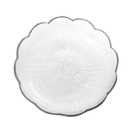 จานแก้ว 9 นิ้ว KECH FLOWER สีใส_1